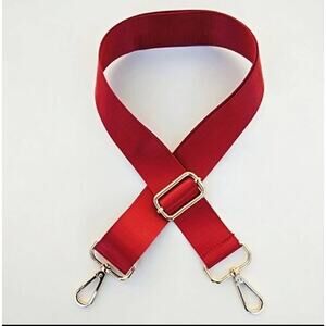 Crossbody Solid for Bag or Wallet* red & silver hardware* Adjustable